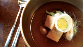 Mul-naengmyeon, Chilled Buckwheat Noodle Soup Mul-naengmyeon, Chilled Buckwheat Noodle Soup